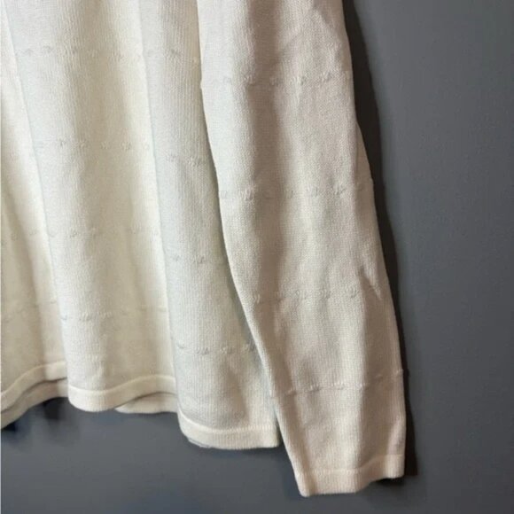 NXD size Large Elegant Cream Women's Sweater longe sleeve with clasps on neck - Picture 5 of 5